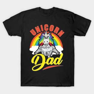 Awesome Unicorn Dad Cool Unicorn Dads T-Shirt